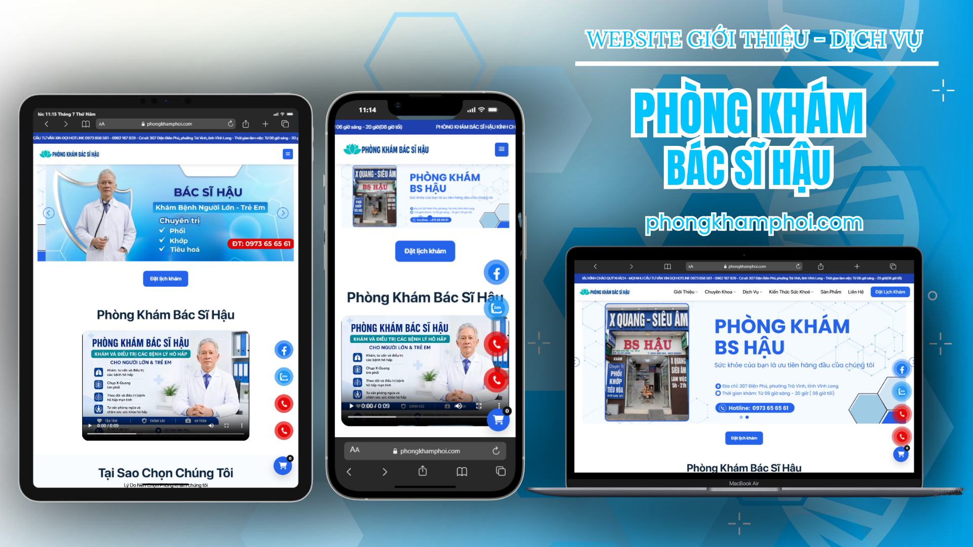 DỰ ÁN WEBSITE - PHÒNG KHÁM BÁC SĨ HẬU