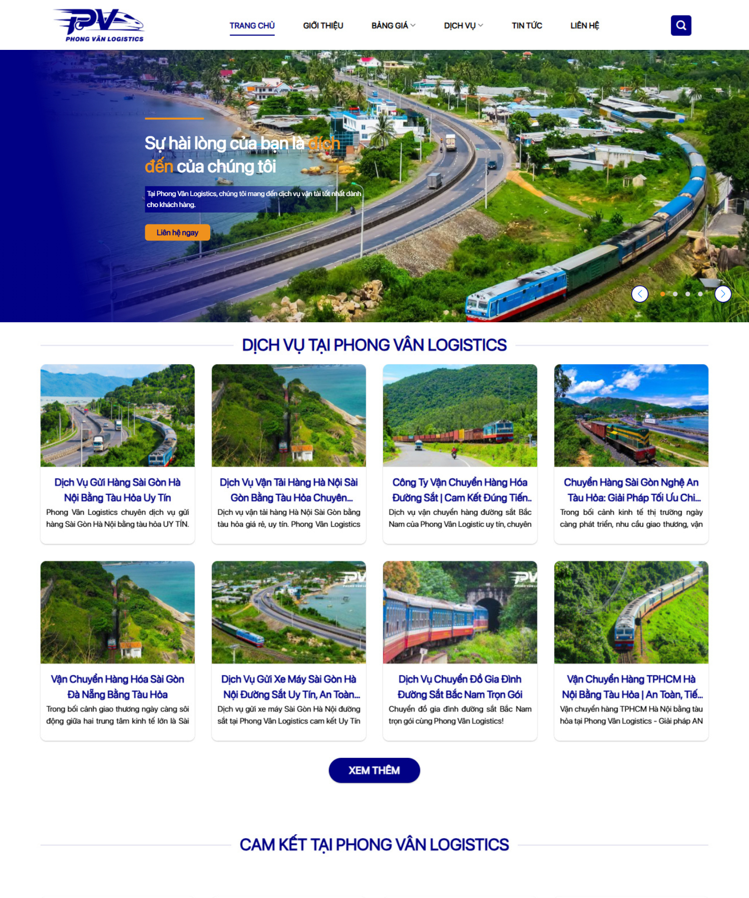 DỰ ÁN WEBSITE - PHONG VÂN LOGISTICS