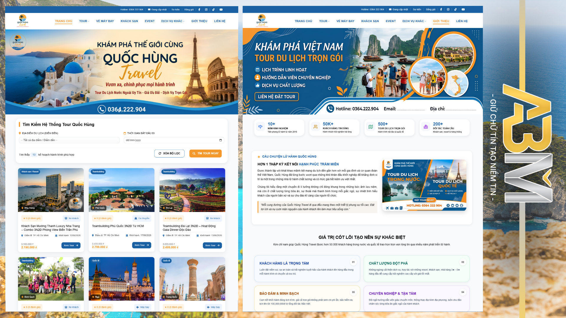 DỰ ÁN WEBSITE - QUỐC HÙNG TRAVEL