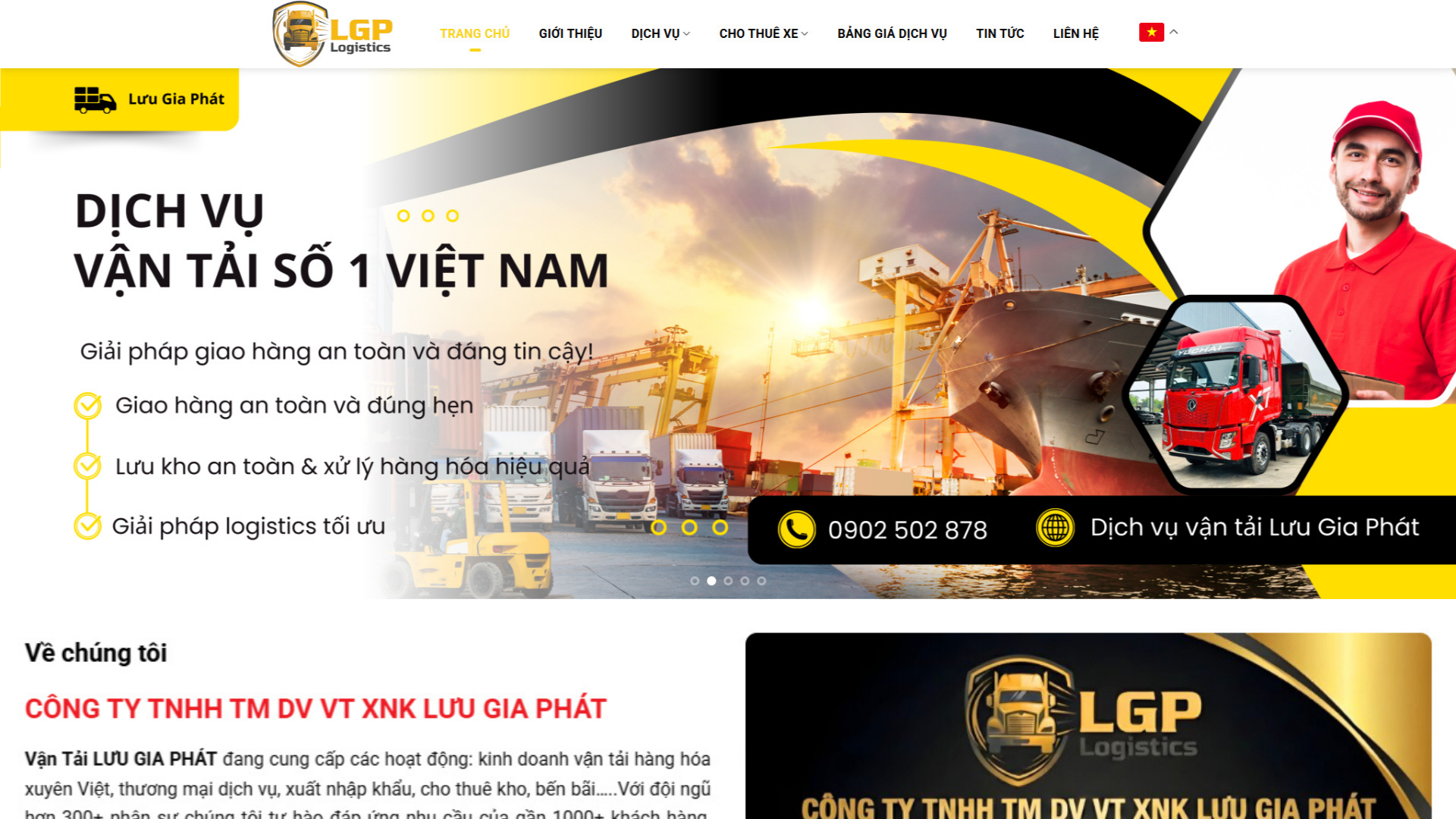 DỰ ÁN WEBSITE - VẬN TẢI LƯU GIA PHÁT
