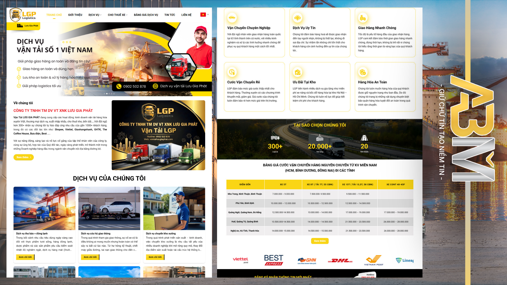 DỰ ÁN WEBSITE - VẬN TẢI LƯU GIA PHÁT
