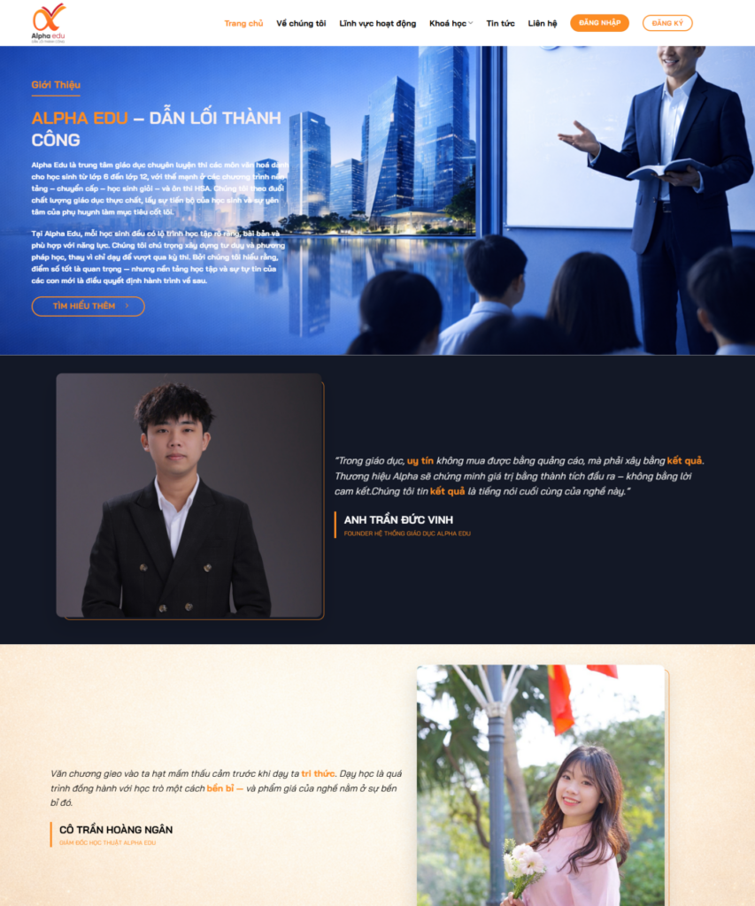 DỰ ÁN WEBSITE - ALPHA EDU