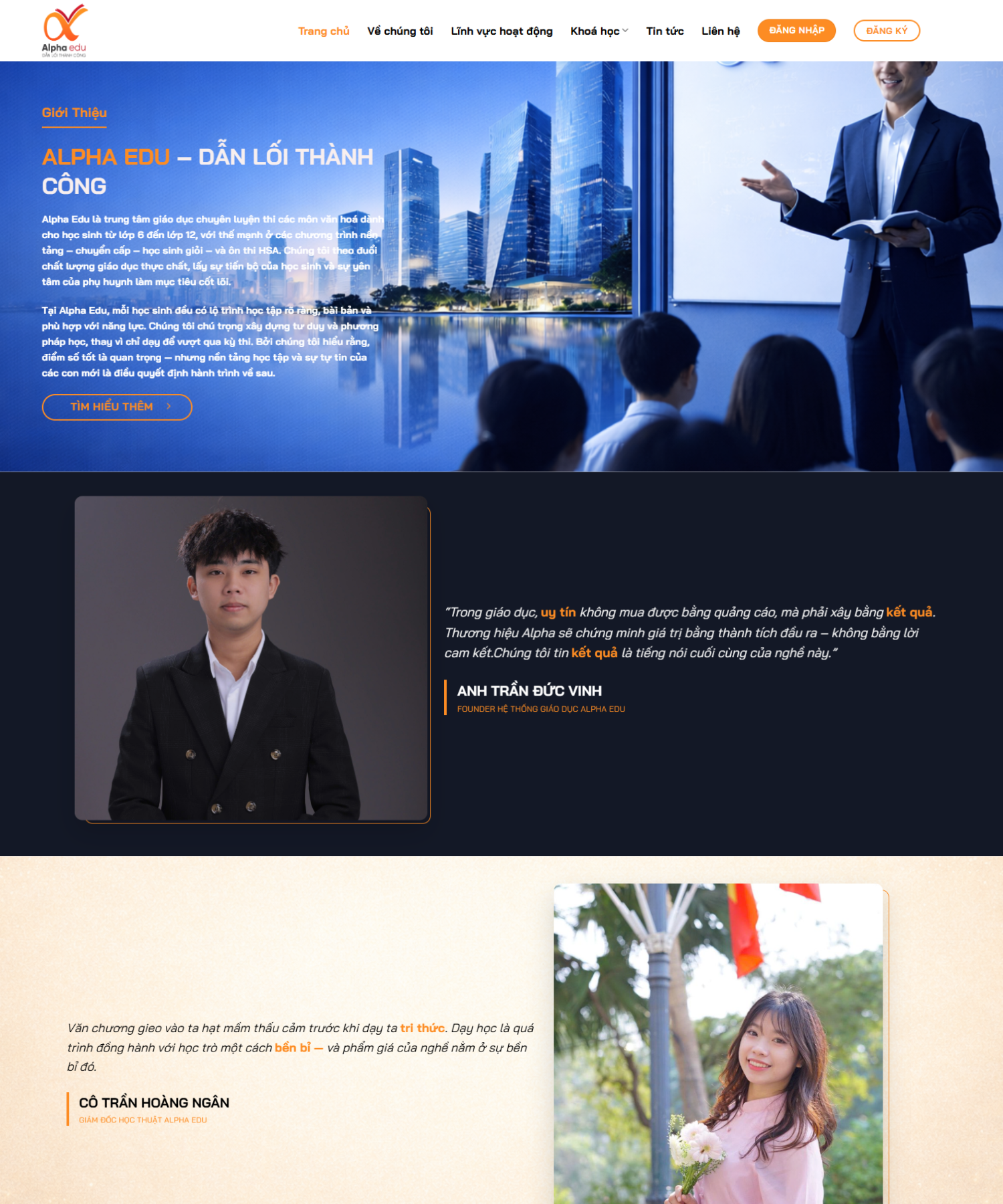 DỰ ÁN WEBSITE - ALPHA EDU