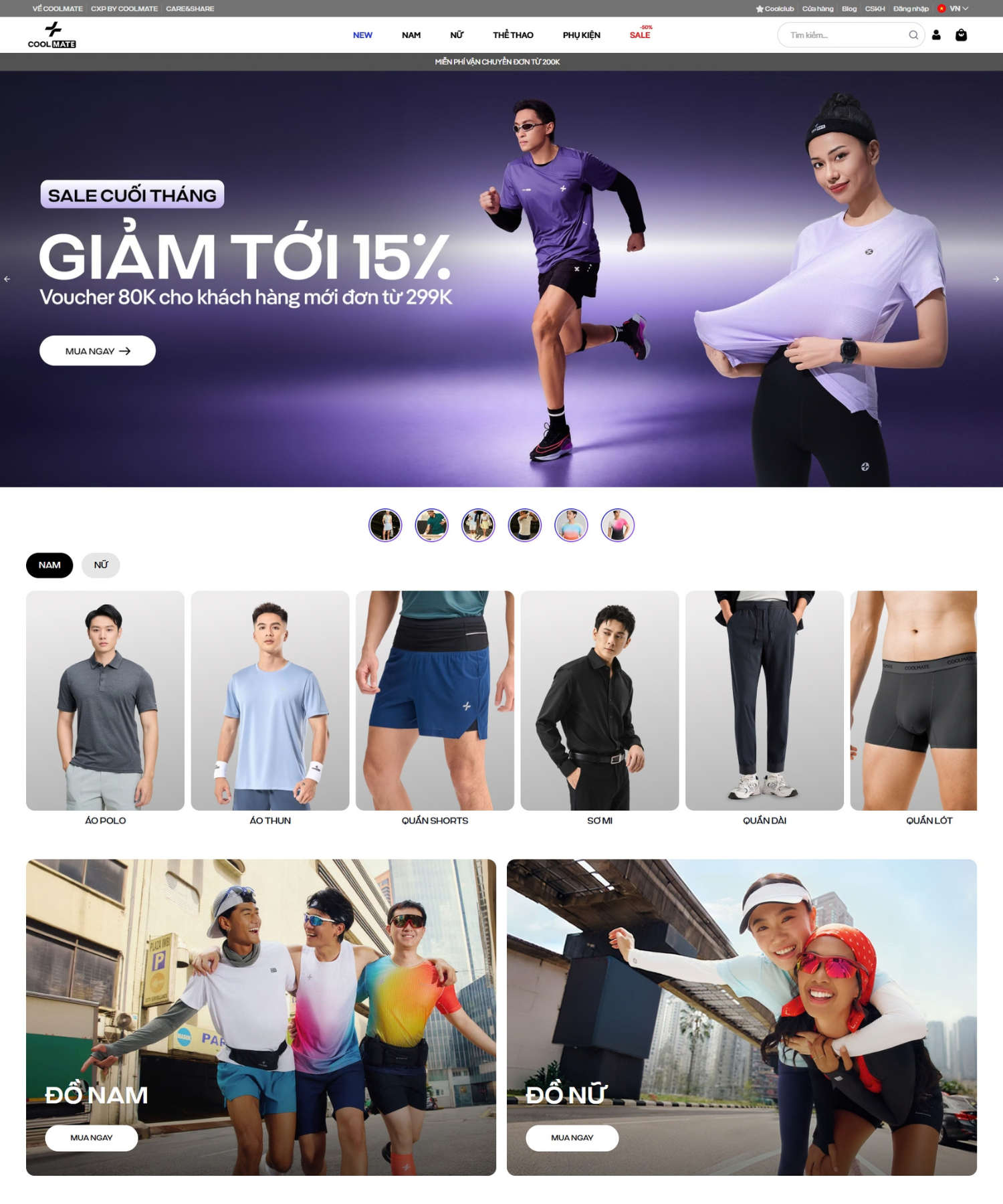 DỰ ÁN WEBSITE - COOLMATE
