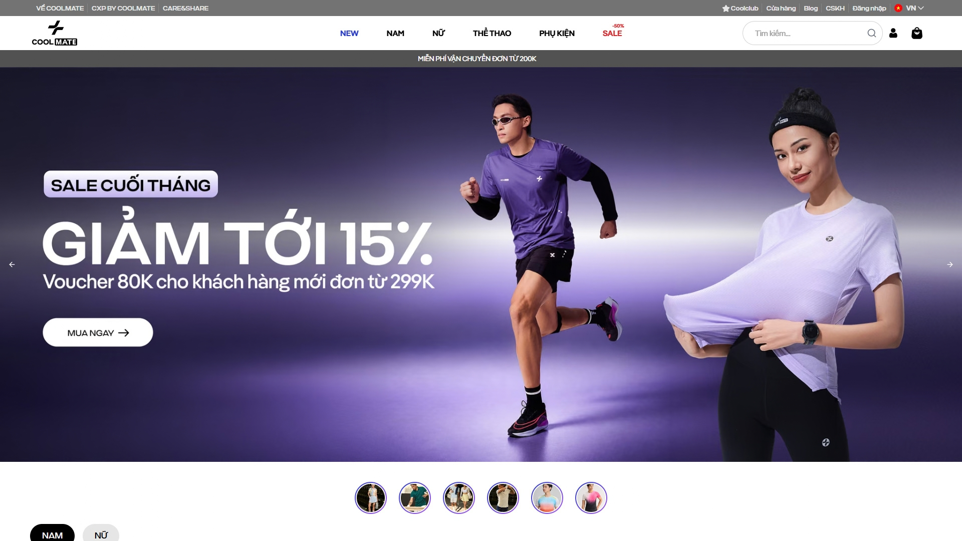 DỰ ÁN WEBSITE - COOLMATE