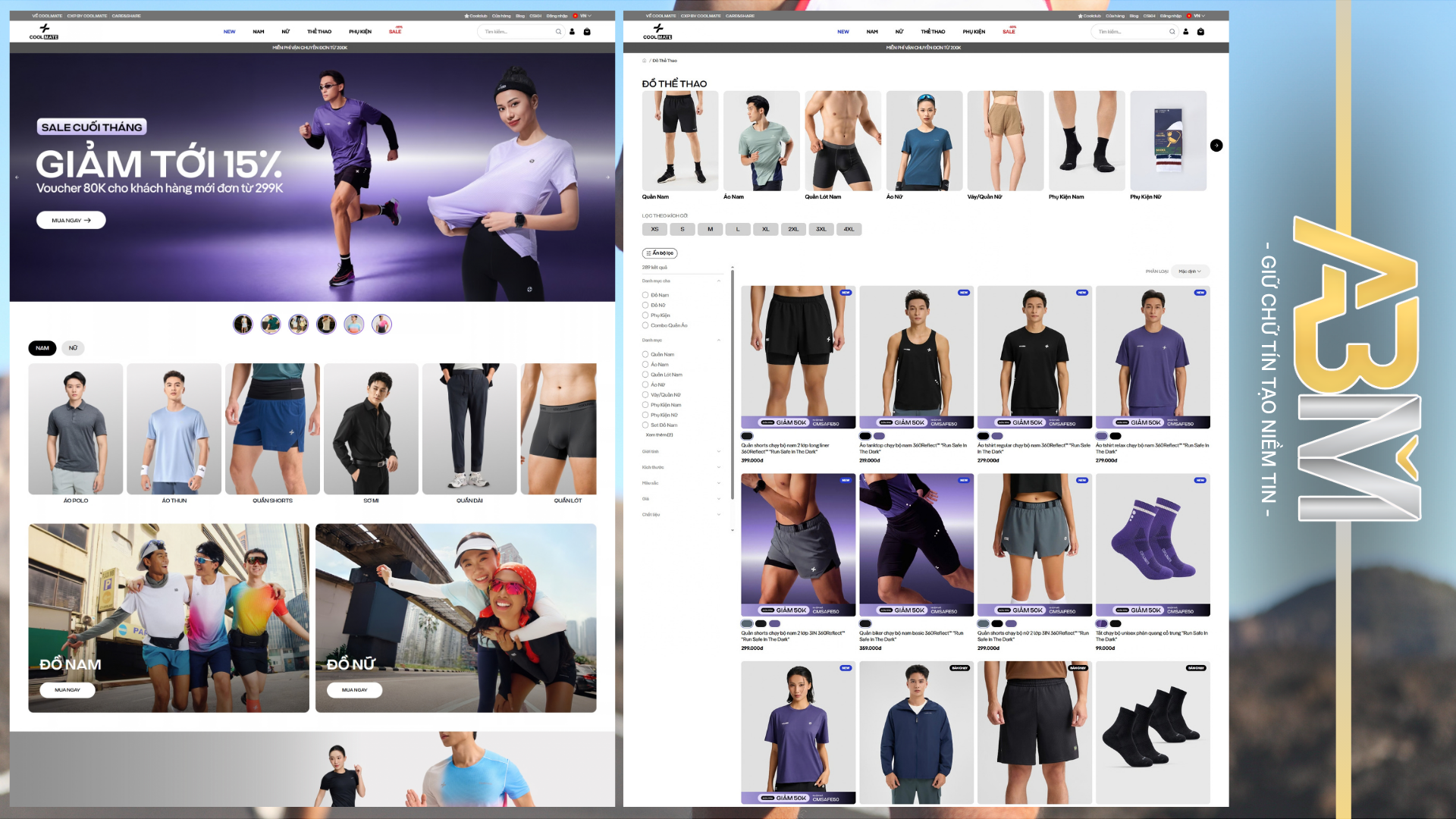 DỰ ÁN WEBSITE - COOLMATE