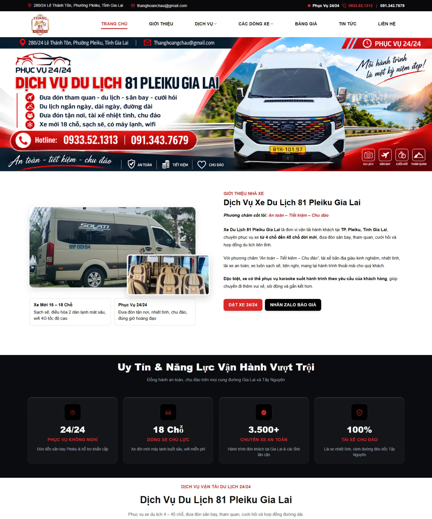DỰ ÁN WEBSITE - DU LỊCH 81 PLEIKU GIA LAI