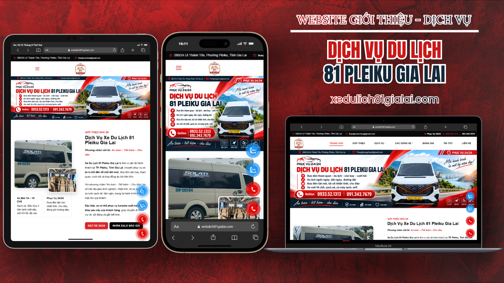 DỰ ÁN WEBSITE - DU LỊCH 81 PLEIKU GIA LAI