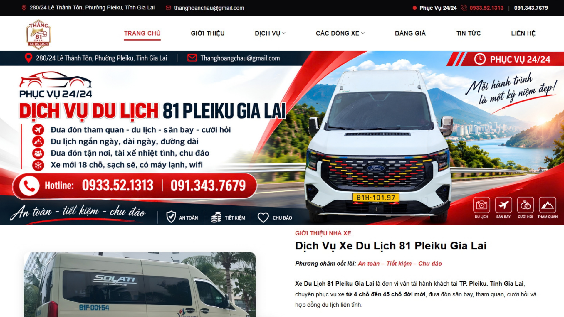 DỰ ÁN WEBSITE - DU LỊCH 81 PLEIKU GIA LAI