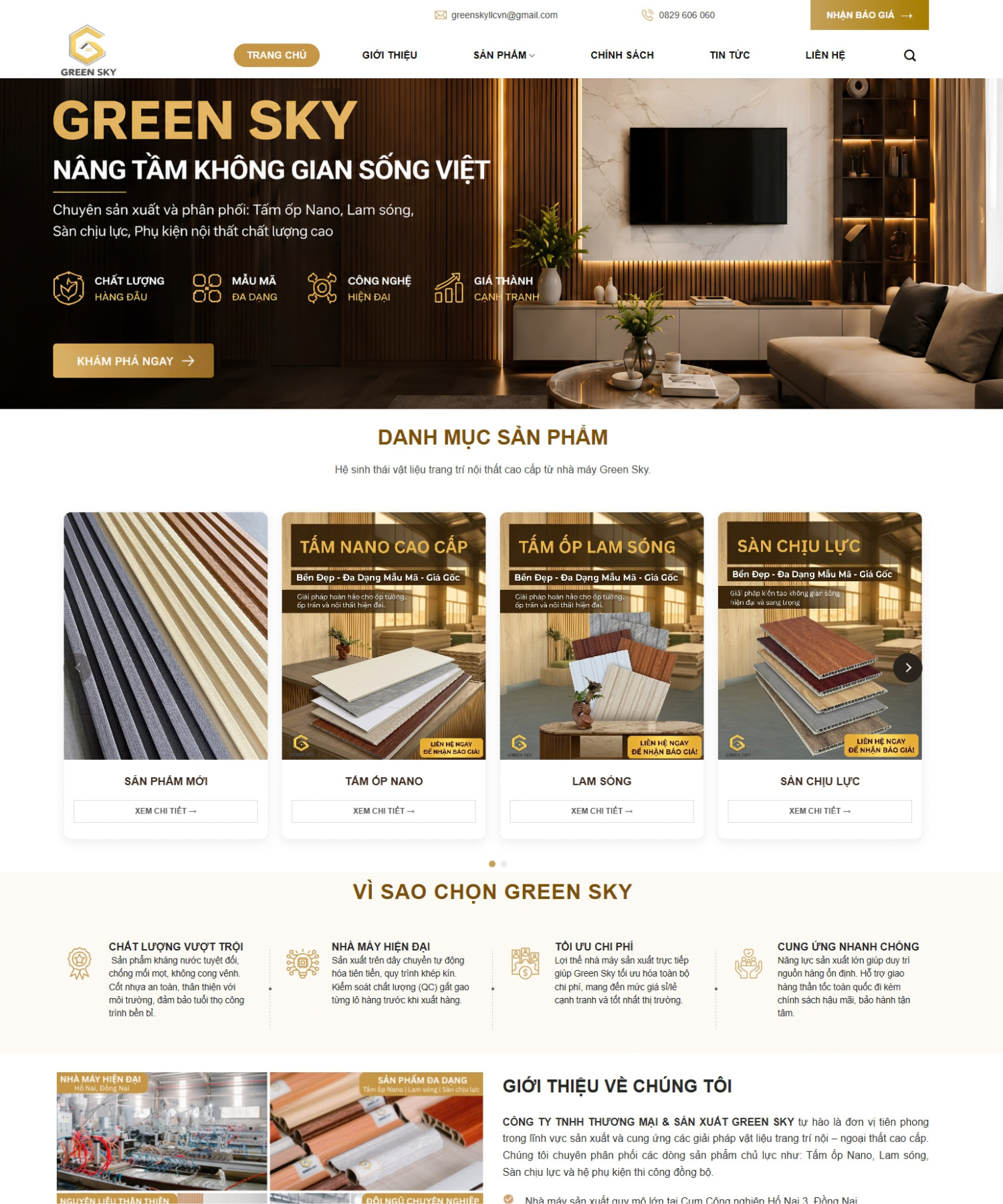 DỰ ÁN WEBSITE - GREENSKY