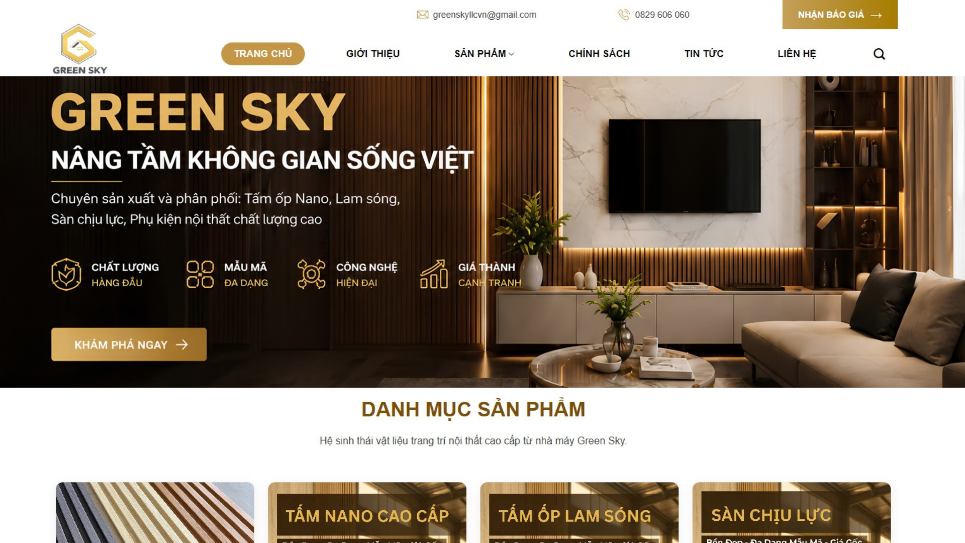 DỰ ÁN WEBSITE - GREENSKY