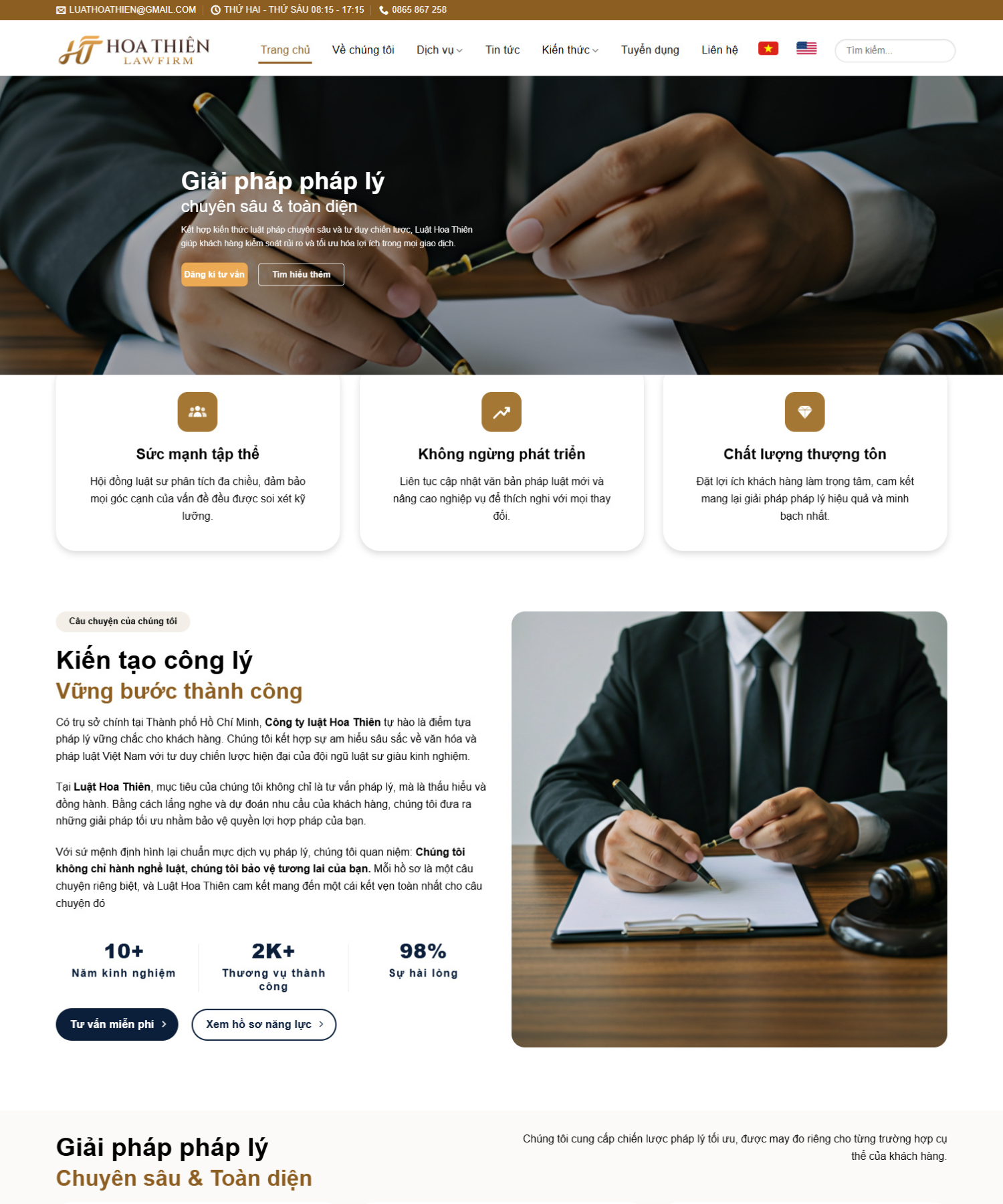 DỰ ÁN WEBSITE - HOA THIÊN LAWFIRM