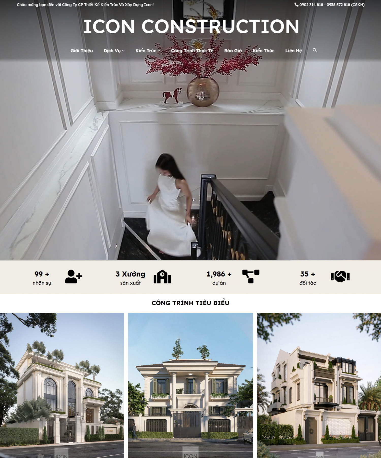 DỰ ÁN WEBSITE - ICON CONSTRUCTION