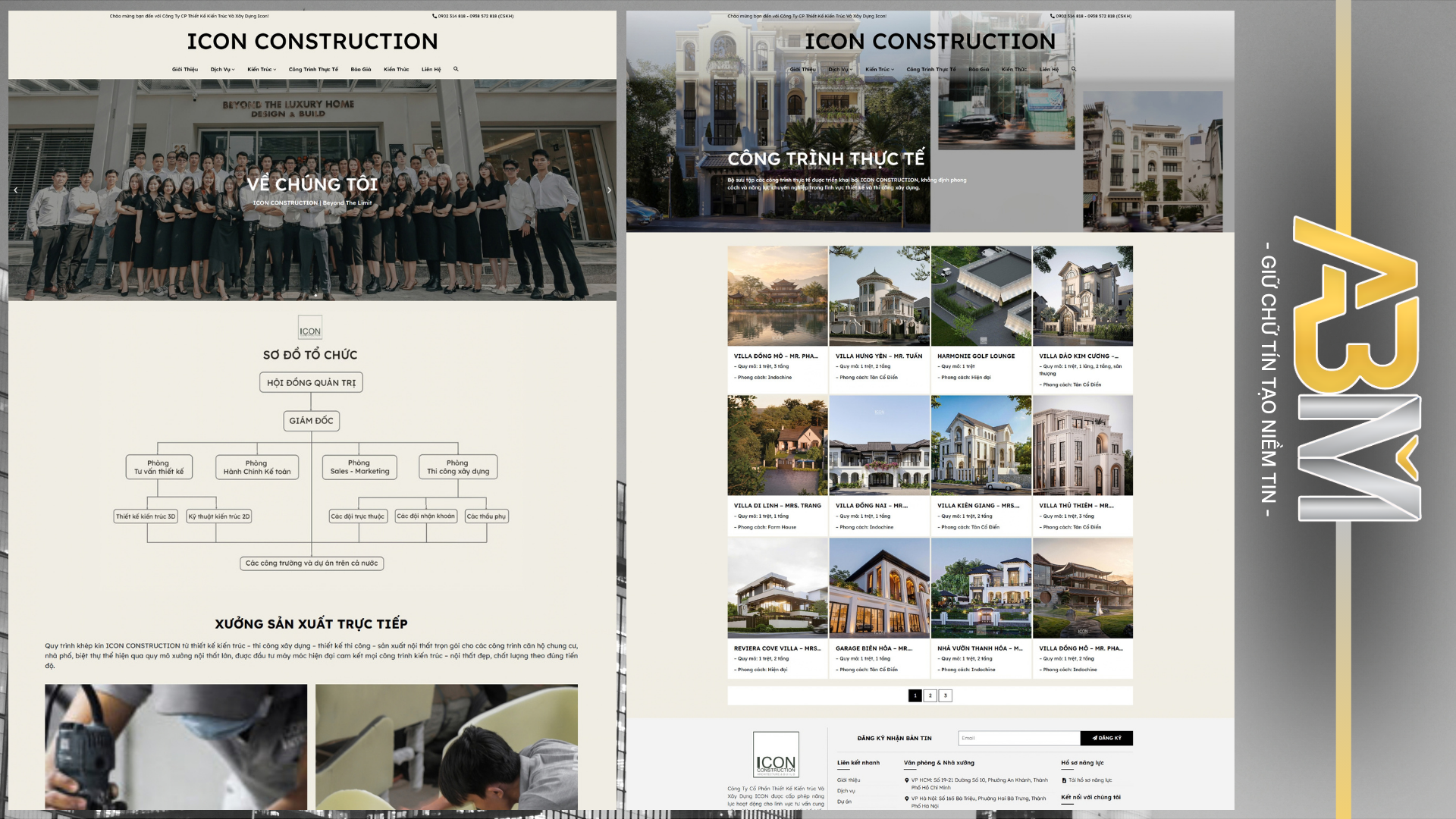 DỰ ÁN WEBSITE - ICON CONSTRUCTION