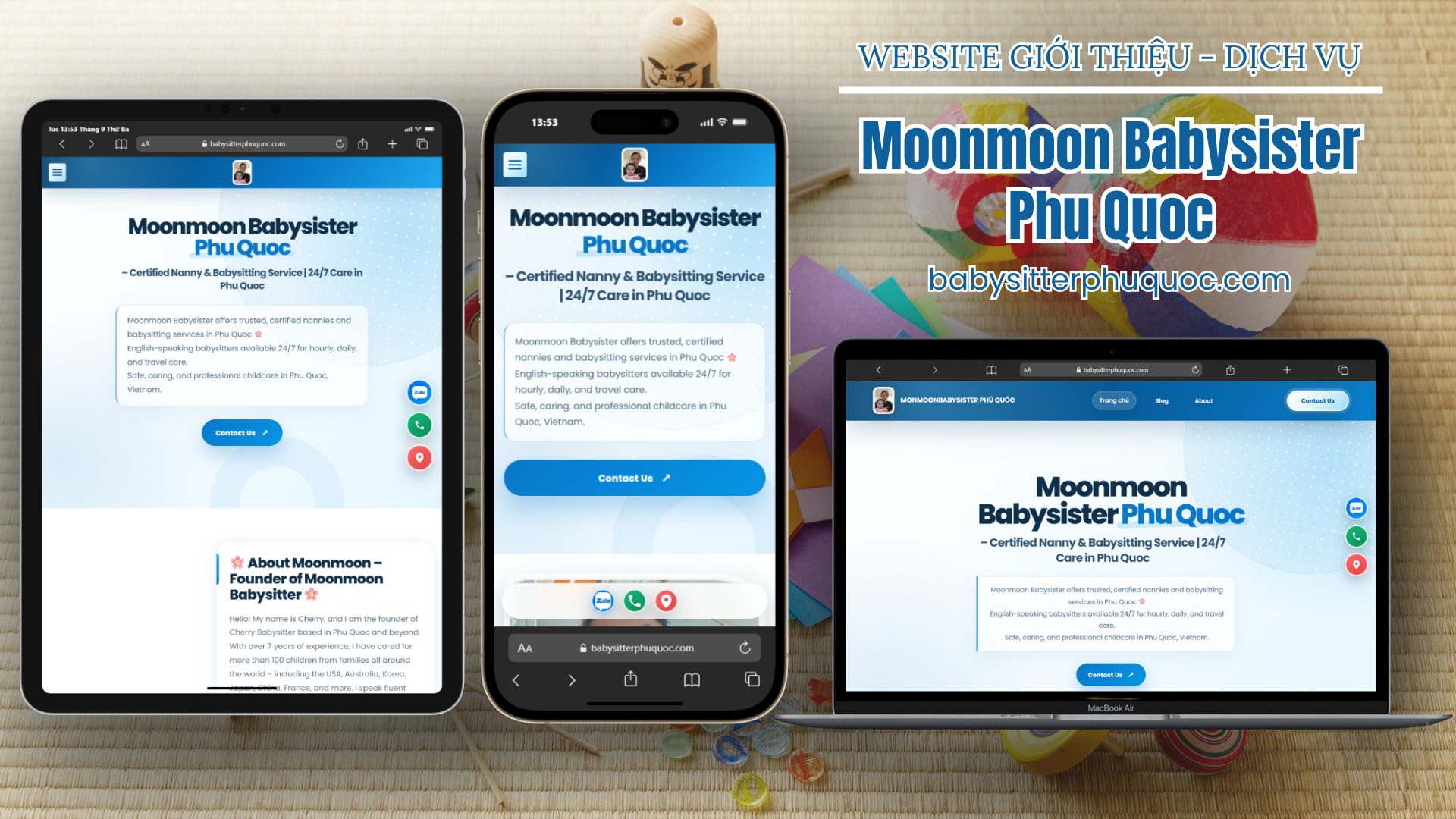 DỰ ÁN WEBSITE - MOONMOON BABYSISTER PHÚ QUỐC