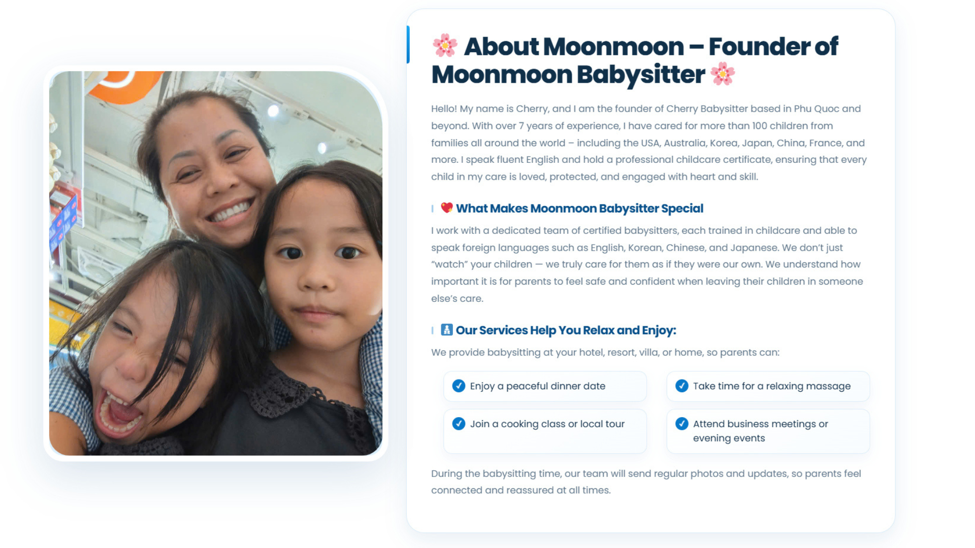 DỰ ÁN WEBSITE - MOONMOON BABYSISTER PHÚ QUỐC