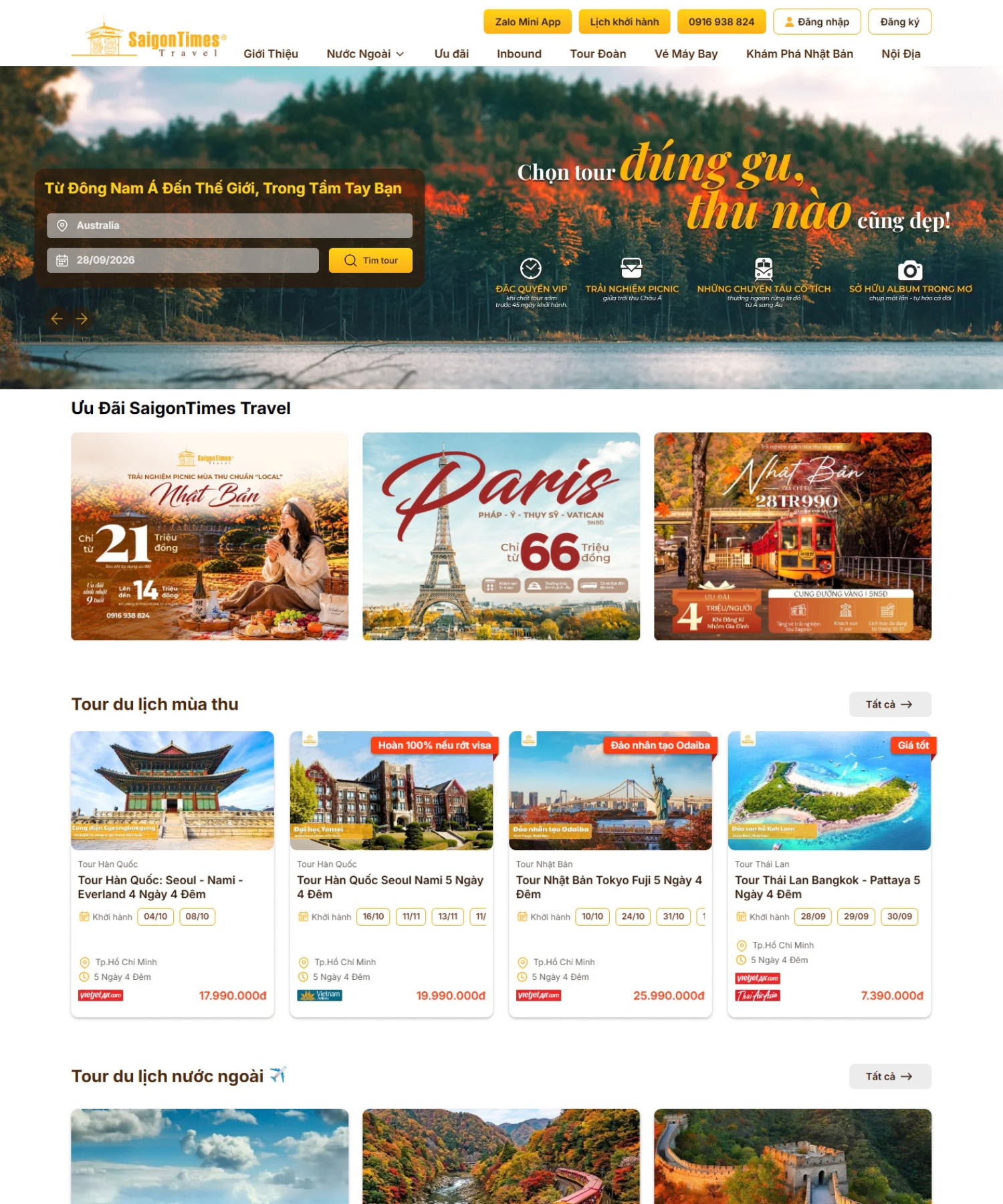 DỰ ÁN WEBSITE - SAIGONTIMES TRAVEL