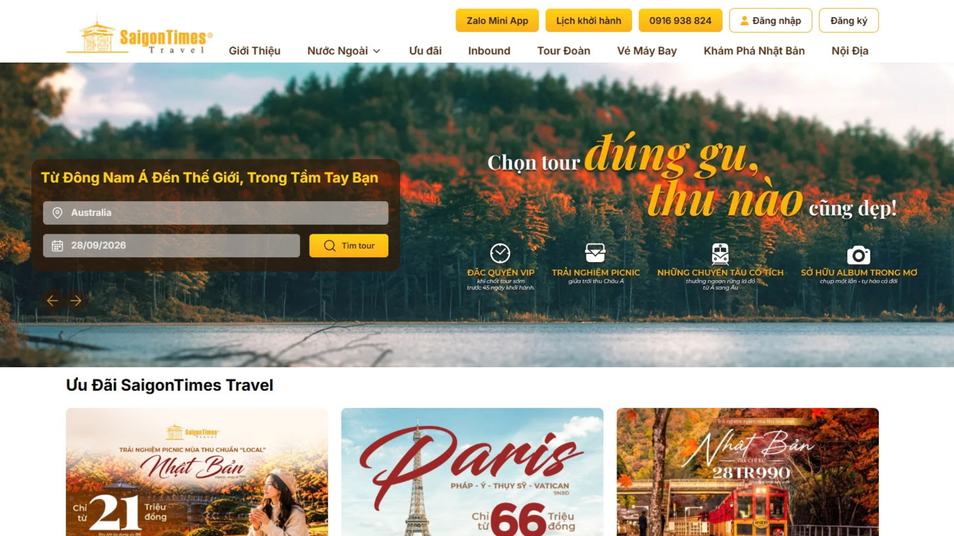 DỰ ÁN WEBSITE - SAIGONTIMES TRAVEL