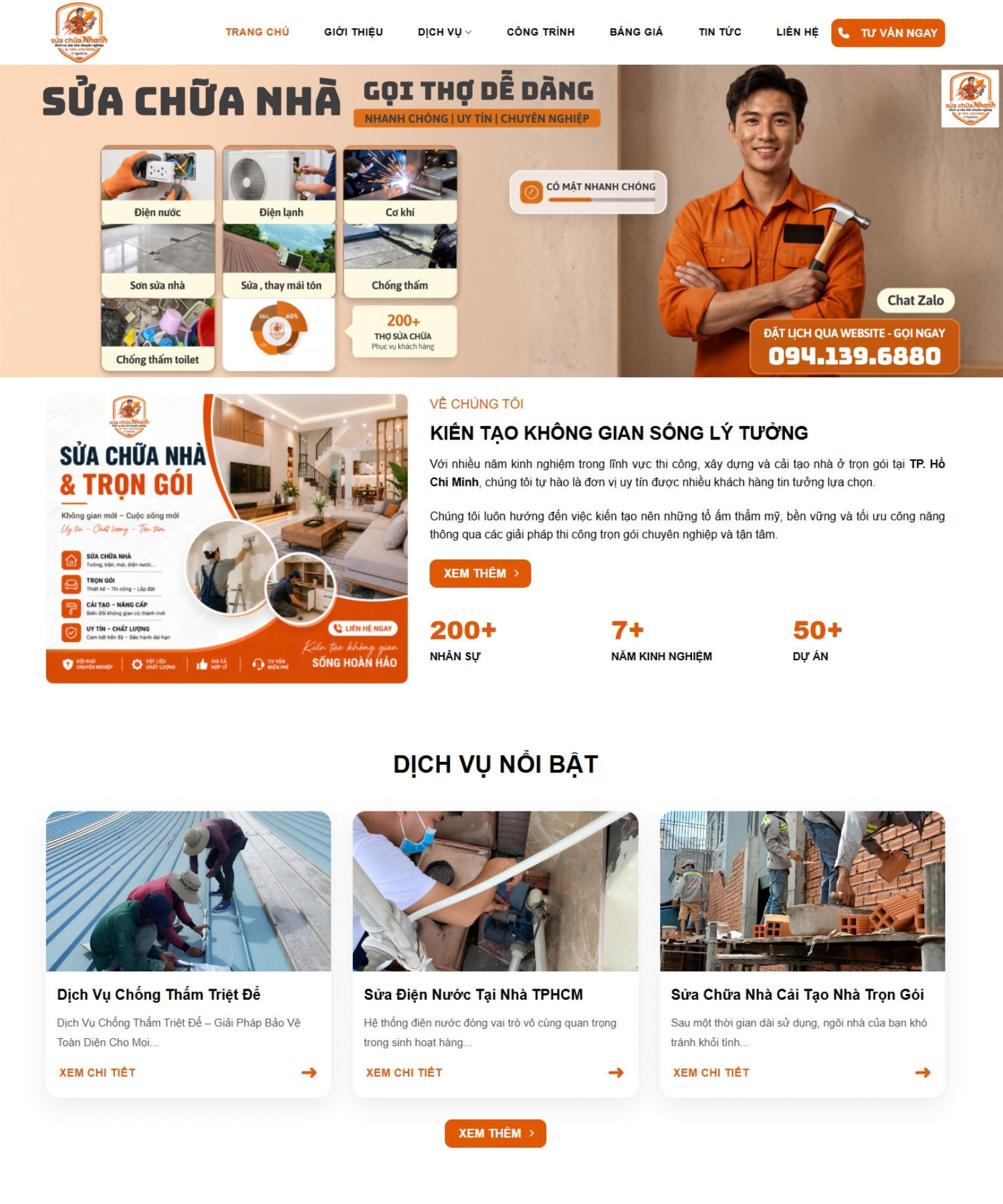 DỰ ÁN WEBSITE - SỬA CHỮA NHANH