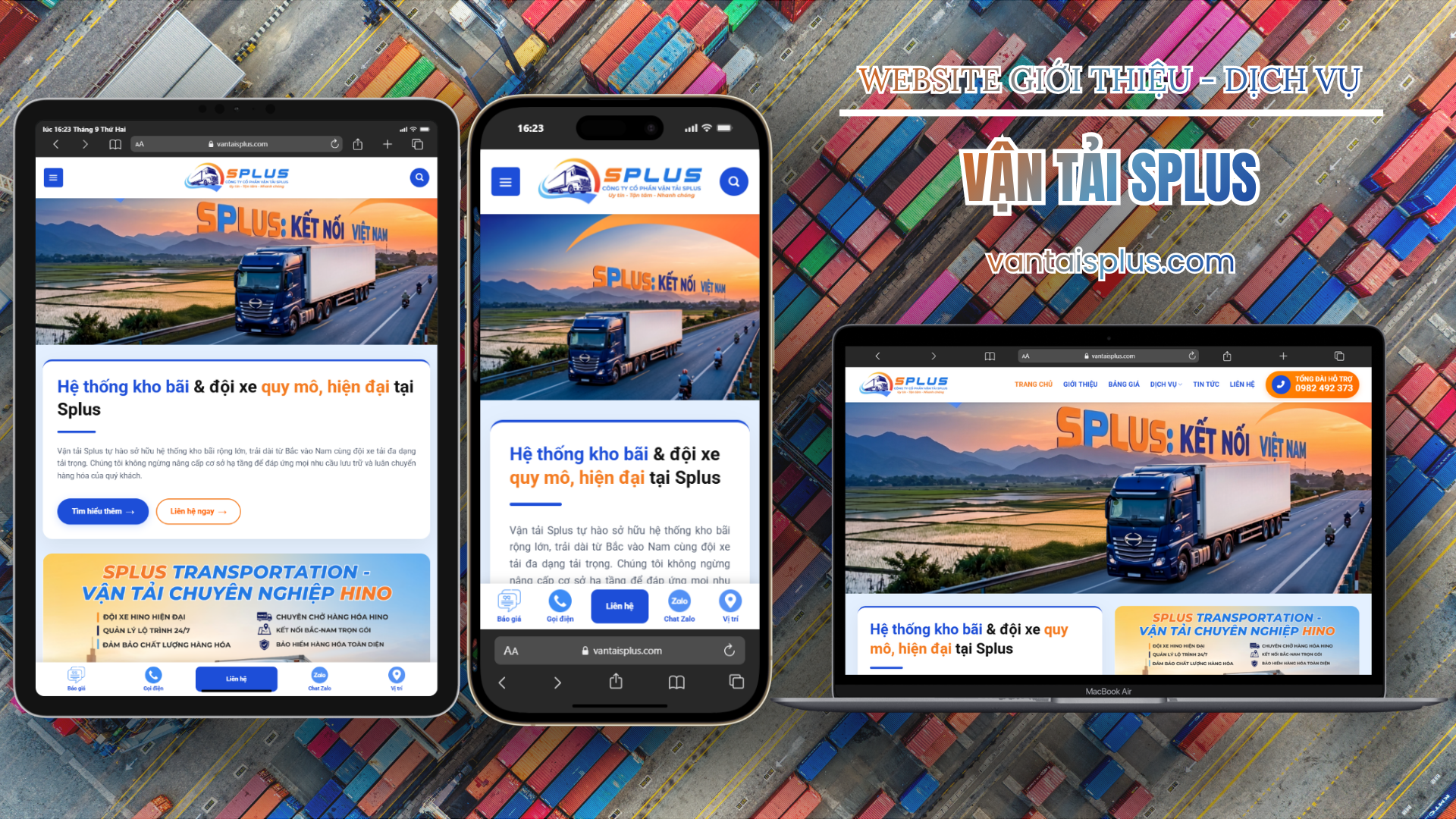DỰ ÁN WEBSITE - VẬN TẢI SPLUS