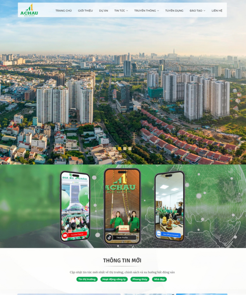 DỰ ÁN WEBSITE - ĐỊA ỐC Á CHÂU