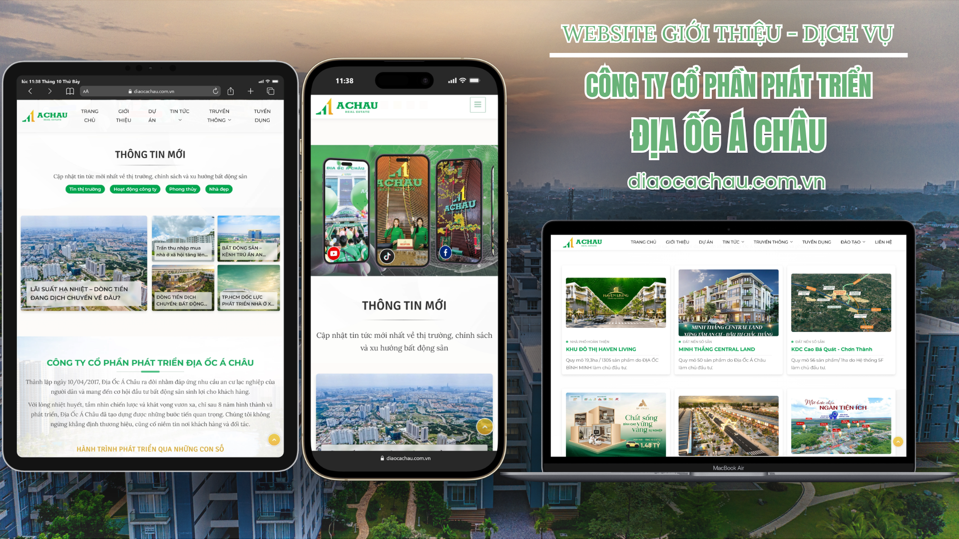 DỰ ÁN WEBSITE - ĐỊA ỐC Á CHÂU