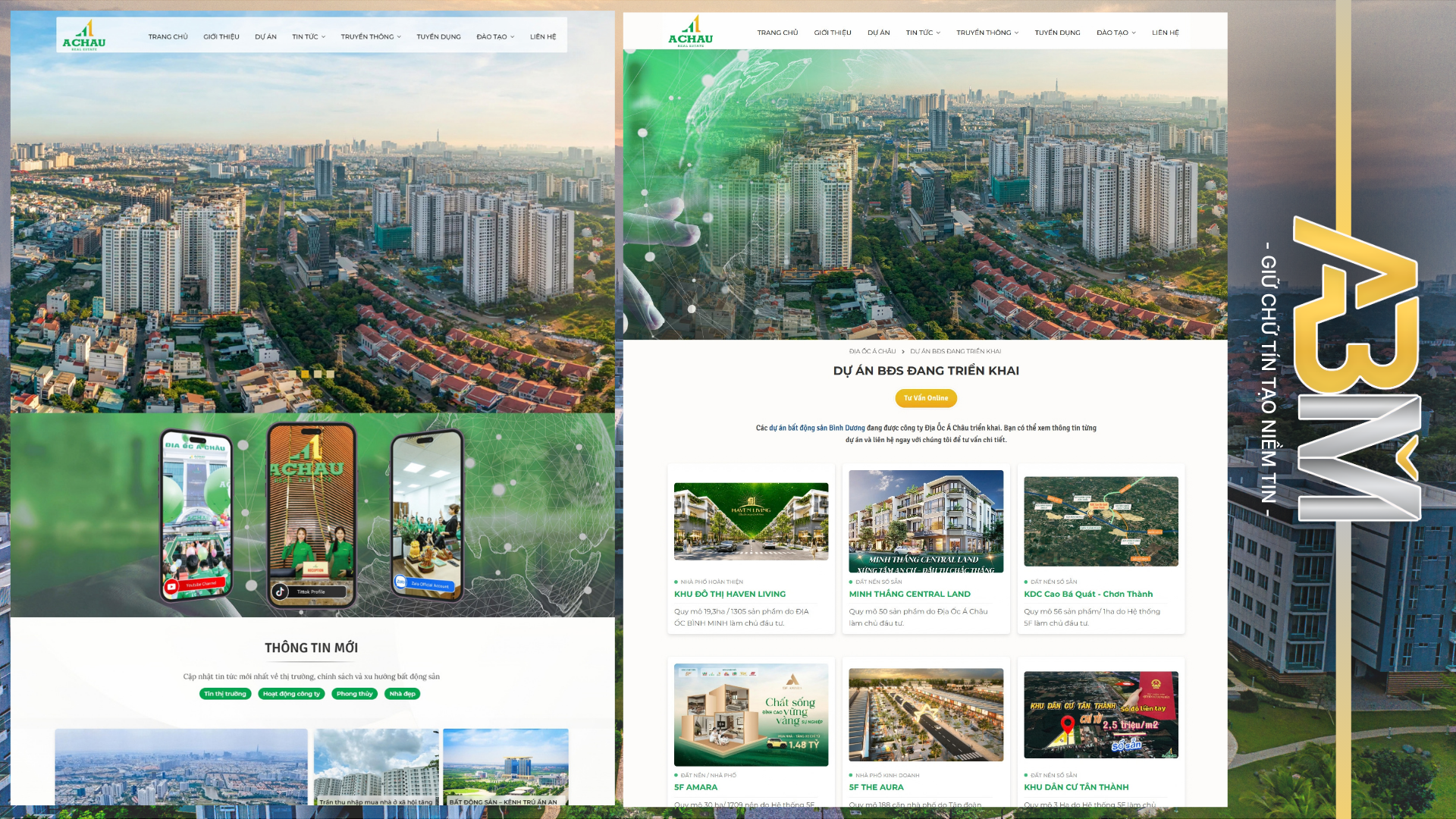 DỰ ÁN WEBSITE - ĐỊA ỐC Á CHÂU