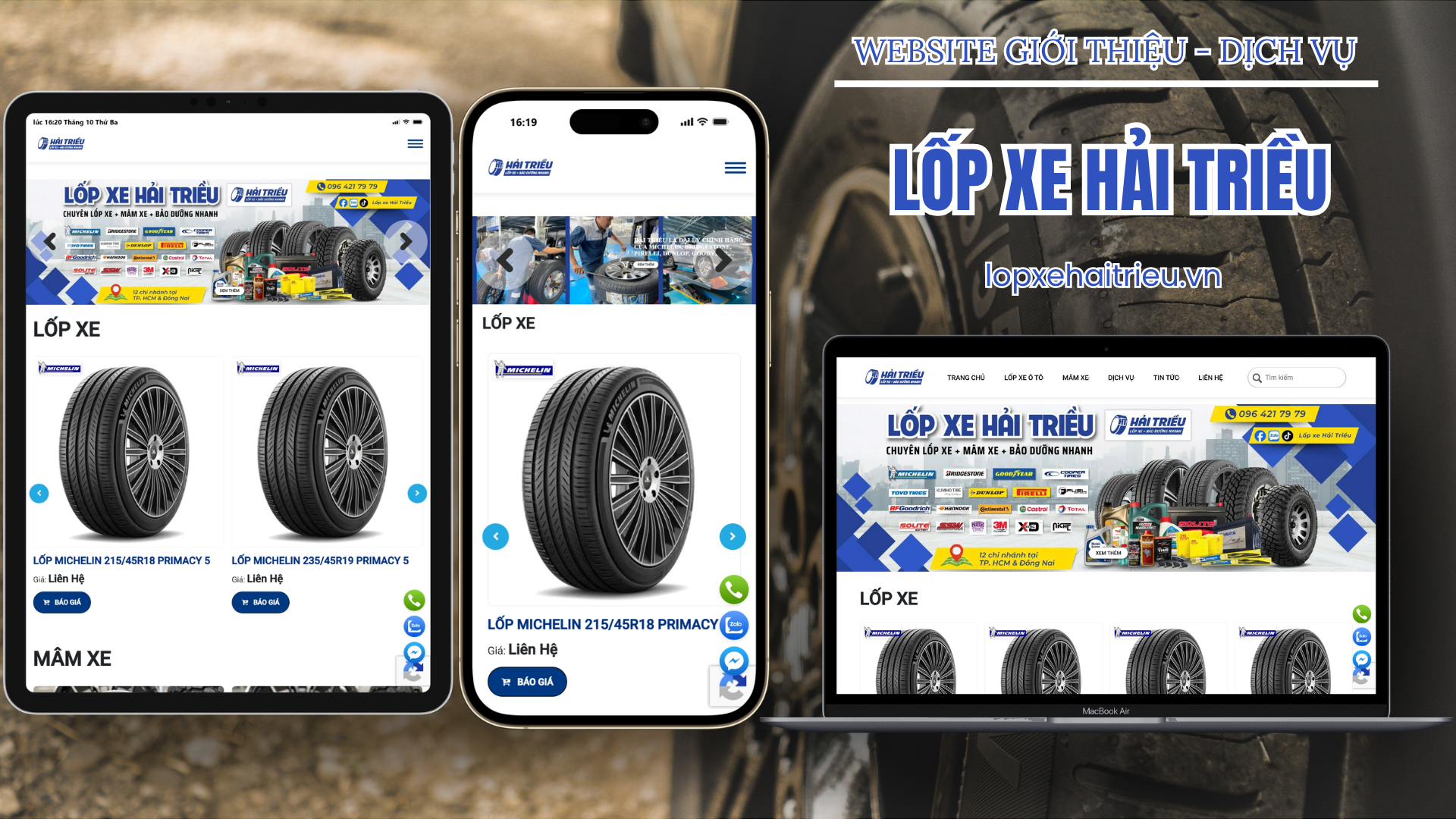 DỰ ÁN WEBSITE - LỐP XE HẢI TRIỀU
