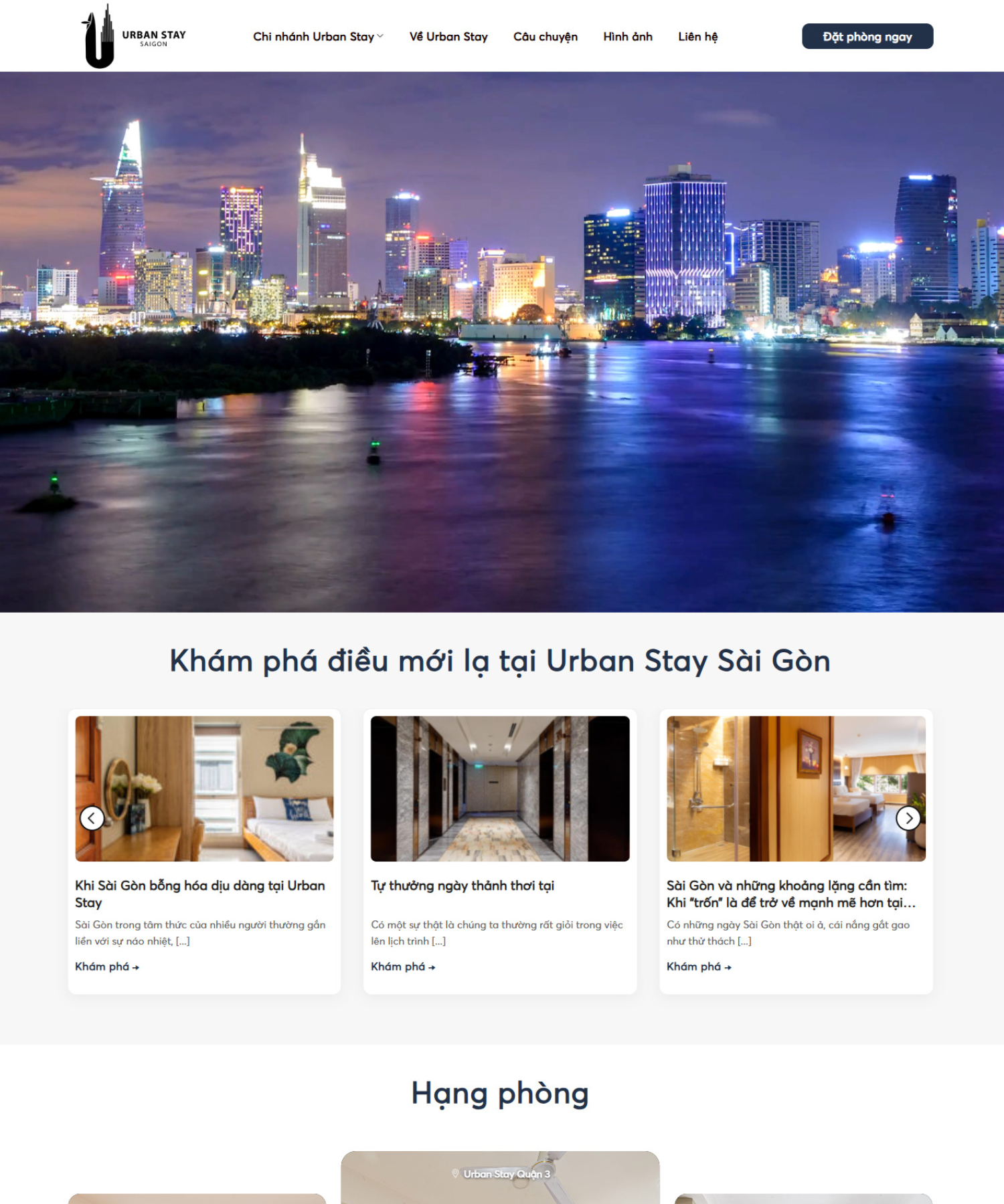DỰ ÁN WEBSITE - URBAN STAY SÀI GÒN